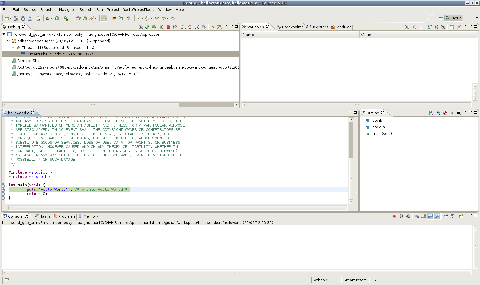 Debug Run